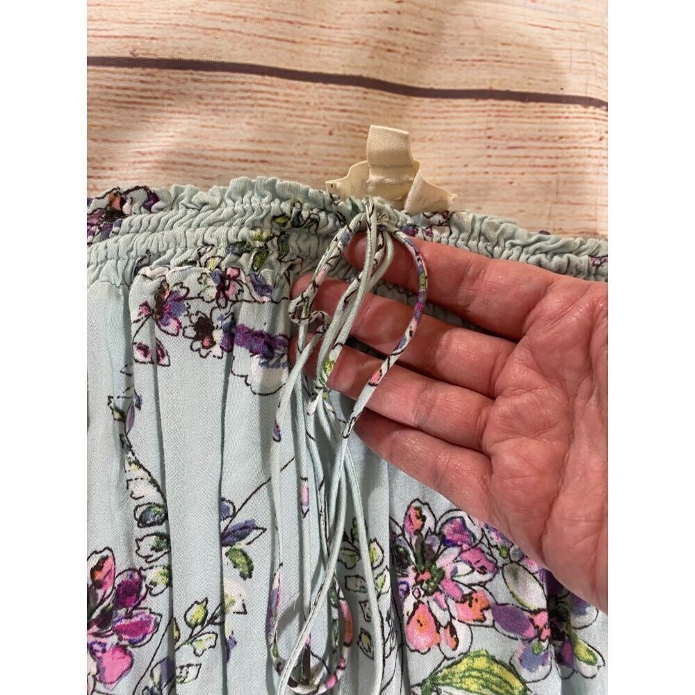 Lovesttitch Women's Soft Green Floral Sleeveless Maxi Dress - Medium - Picture 6 of 11